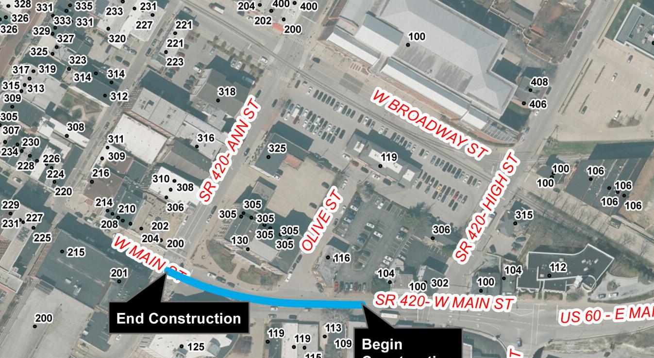 FPB Water Main construction map